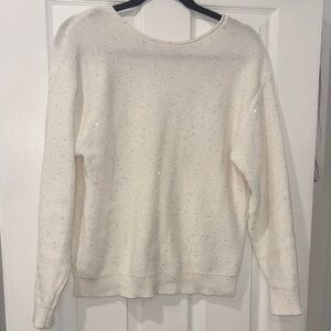 Brand new Zara Women's white sequin Sweater - Small